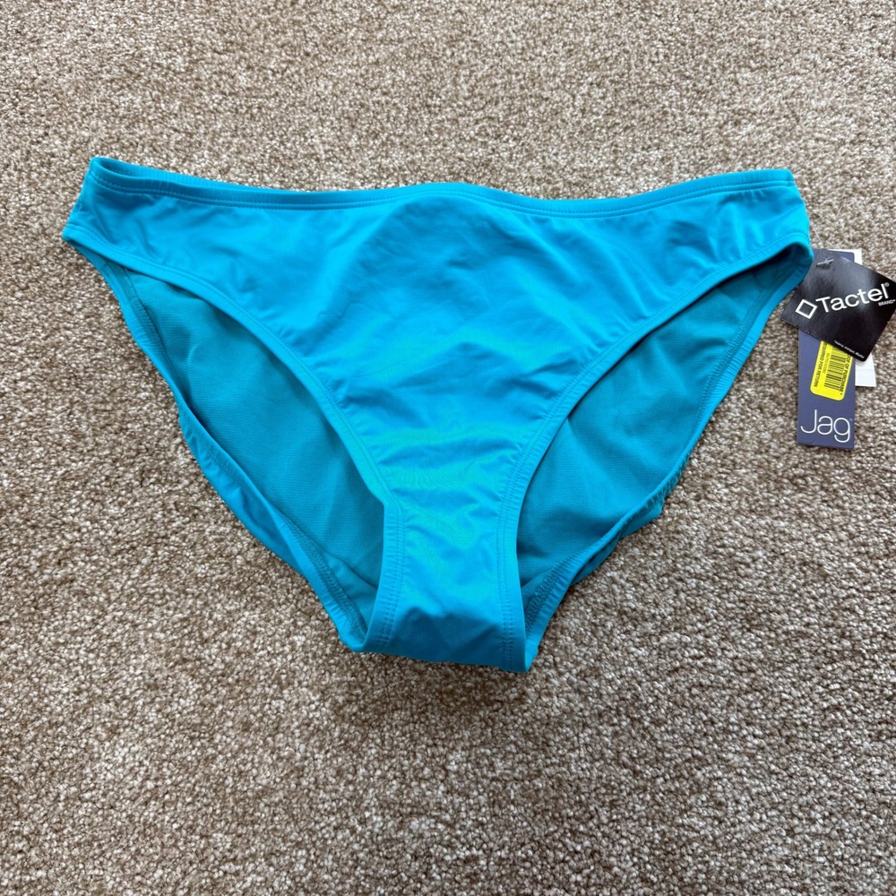Jag Womens XL Solid Blue Swimwear Bottom Bikini Lined Tactel 6CSS0007-429